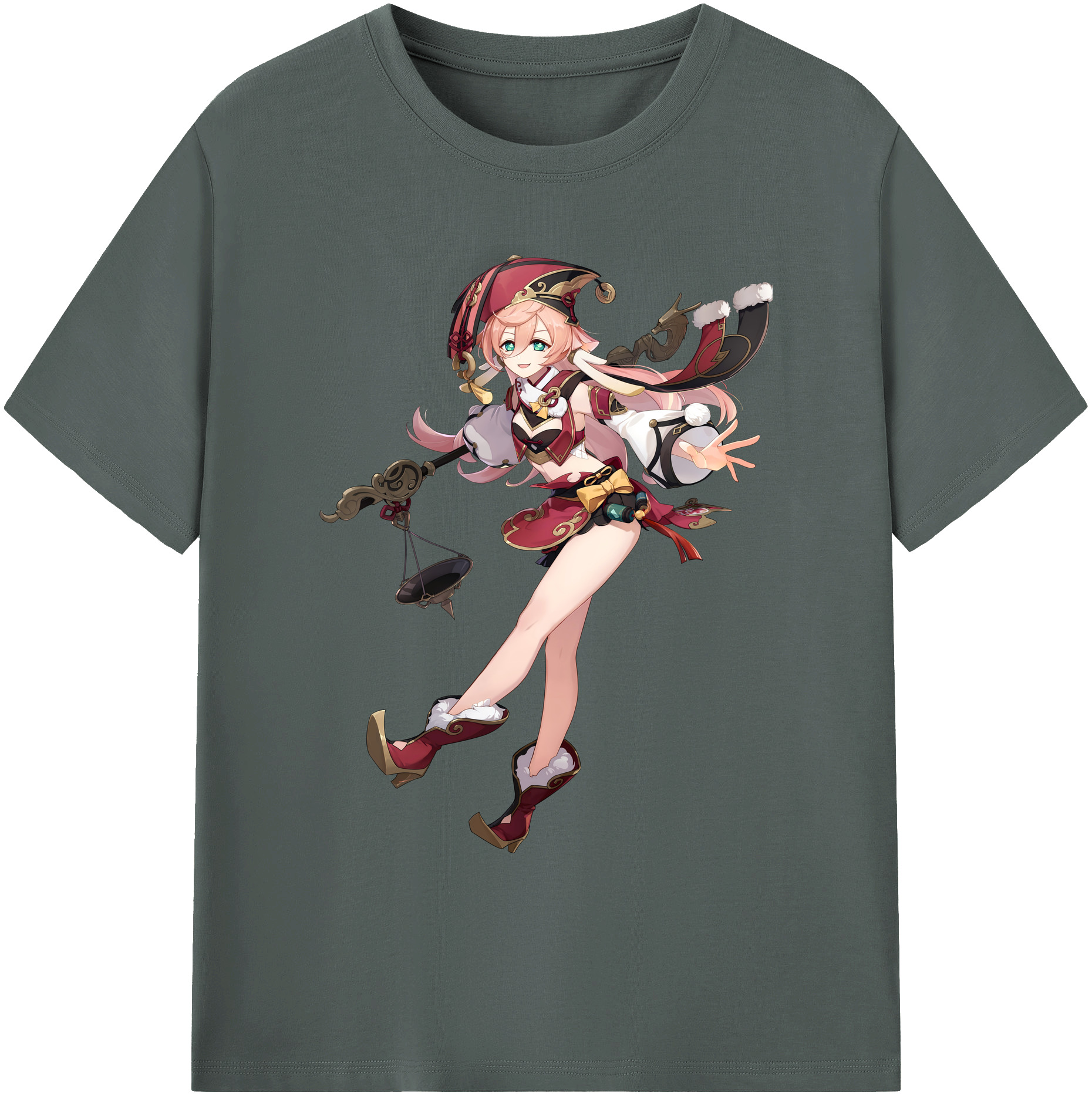 げんし神 ヤンフェイ genshin Yanfei 綿100％ メンズ半袖Tシャツ｜肌触りやわらか＆通気性